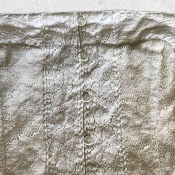 Abercrombie & Fitch Women's Off White Tessa Strapless Lace Dress Size Small - Picture 11 of 13